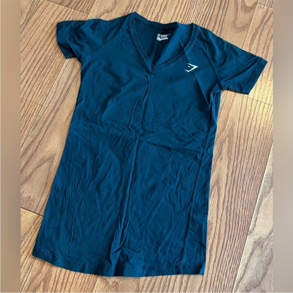 Gymshark athletic fitted tee ladies size small dark teal